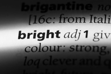 bir sözlüğü'ndeki parlak sözcüğü. parlak kavramı.