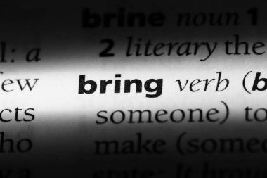 sözcük sözlükte getir. kavram getirmek.