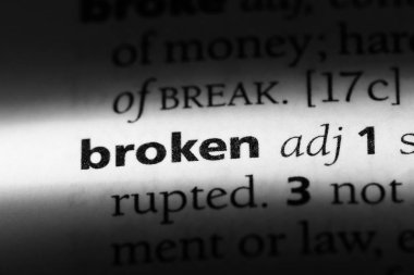 kırık sözcük sözlüğe. bozuk kavramı.