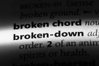 bir sözlük kırık dökük kelimeyle. kırık dökük kavramı.