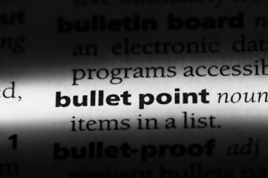 Madde işareti noktası sözcük sözlüğe. Madde işareti nokta kavramı.