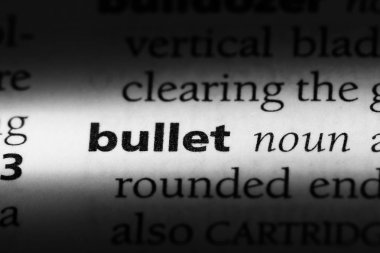 kurşun Word'de bir sözlük. Madde işareti kavramı.