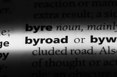 byroad sözcük sözlüğe. byroad kavramı.