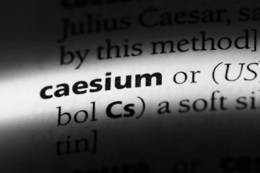 sezyum Word'de bir sözlük. sezyum kavramı.