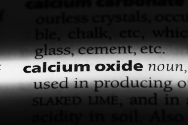 Kalsiyum oksit Word'de bir sözlük. Kalsiyum oksit kavramı.