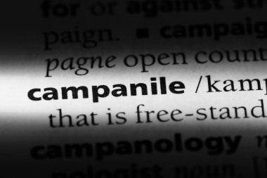 Campanile Word'de bir sözlük. Campanile kavramı.