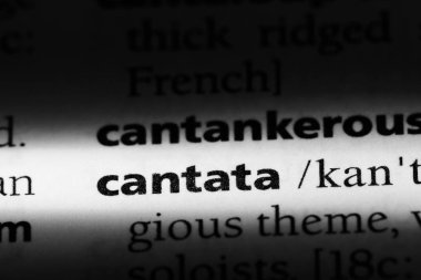 Cantata Word'de bir sözlük. Cantata kavramı.