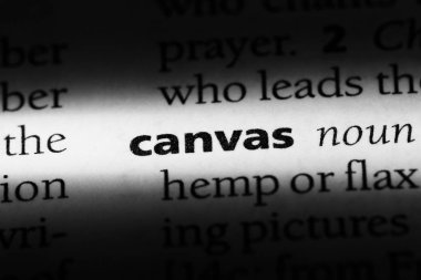 bir sözlüğü'ndeki sözcüğü tuval. tuval kavramı.