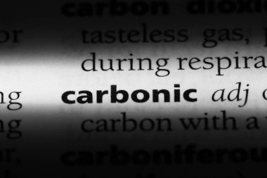 bir sözlüğü'ndeki karbonik sözcüğü. karbonik kavramı.