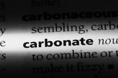 bir sözlüğü'ndeki sözcüğü karbonat. kavram karbonat.