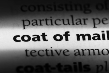 Coat of posta Word'de bir sözlük. Coat of mail kavramı.