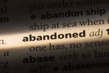 terk edilmiş tek kelimeyle bir sözlük. terk edilmiş kavramı.