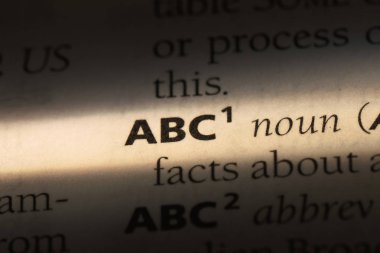 bir sözlüğü'ndeki ABC sözcüğü. ABC kavramı.