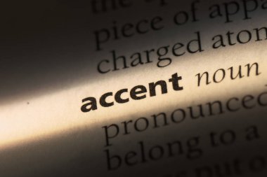 aksan Word'de bir sözlük. aksan kavramı.
