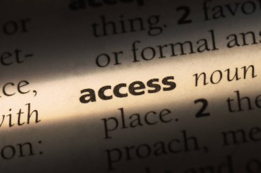 Sözlükteki erişimi kelime. erişim kavramı.