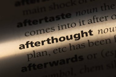 sonradan Word'de bir sözlük. sonradan kavramı.