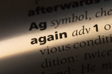 tekrar tek kelimeyle bir sözlük. tekrar kavramı.