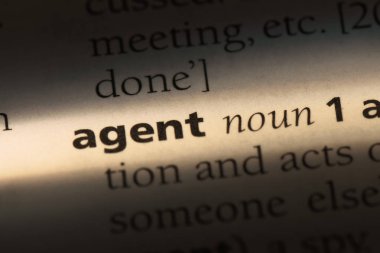 Ajan Word'de bir sözlük. Ajan kavramı.