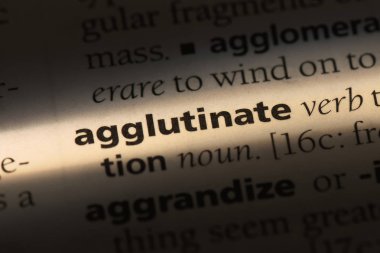 bir sözlüğü'ndeki sözcüğü agglutinate. kavram agglutinate.