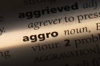 bir sözlüğü'ndeki Aggro sözcüğü. Aggro kavramı.