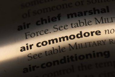 Hava commodore Word'de bir sözlük. Hava commodore kavramı.