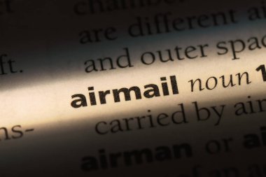 bir sözlüğü'ndeki sözcüğü posta. Havayolu kavramı.