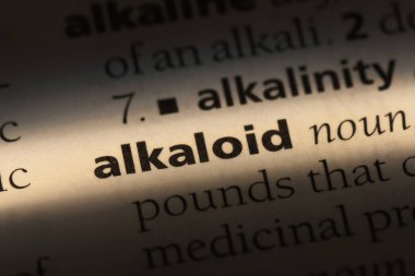 bir sözlüğü'ndeki alkaloid sözcüğü. alkaloit kavramı.