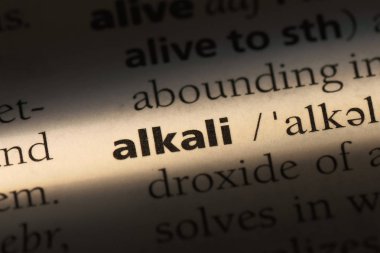 alkali Word'de bir sözlük. alkali kavramı.