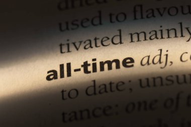 Tüm zamanların tek kelimeyle bir sözlük. Tüm zamanların kavramı.