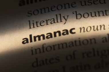 Almanak'ı bir sözlük tek kelimeyle. Almanak kavramı.