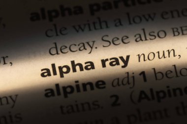 Alpha ray sözcük sözlüğe. Alpha ray kavramı.