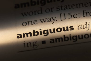 bir sözlük belirsiz Word'de. belirsiz kavram.