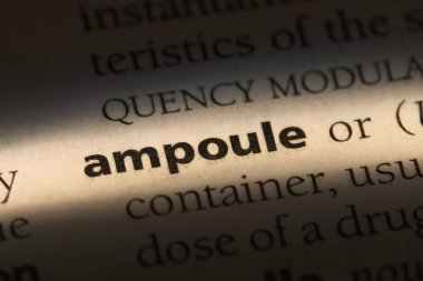 Ampül Word'de bir sözlük. Ampül kavramı.