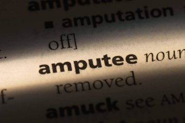 Amputee Word'de bir sözlük. Amputee kavramı.