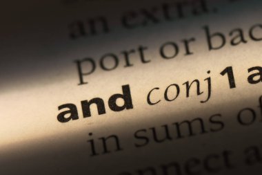 ve bir sözlüğü'ndeki sözcüğü. ve kavram.