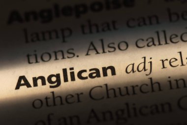 bir sözlüğü'ndeki Anglikan sözcüğü. Anglikan kavramı.
