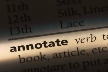 bir sözlüğü'ndeki sözcüğü açıklama ekleyin. kavram açıklama ekleme.