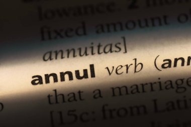 bir sözlüğü'ndeki sözcüğü iptal. kavram iptal.