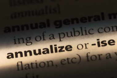 bir sözlüğü'ndeki sözcüğü annualize. kavram annualize.