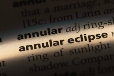 Annuler tutulması Word'de bir sözlük. Annuler tutulması kavramı.