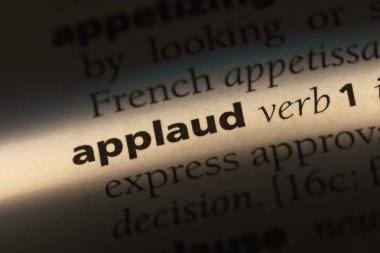 bir sözlüğü'ndeki sözcüğü alkışlıyoruz. kavram alkışlıyorum.