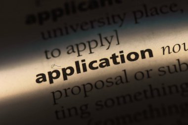 Uygulama Word'de bir sözlük. Uygulama kavramı.