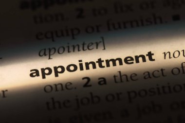 randevu Word'de bir sözlük. randevu kavramı.