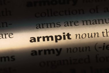 Koltukaltı Word'de bir sözlük. koltuk altı kavramı.