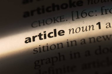 Makale Word'de bir sözlük. Makale kavramı.