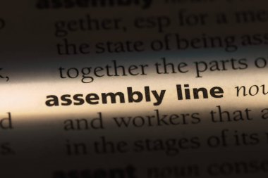 montaj hattı Word'de bir sözlük. montaj hattı kavramı.