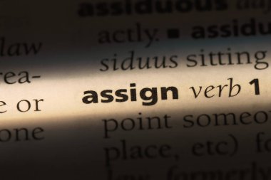 bir sözlüğü'ndeki sözcüğü atayın. kavram atamak.