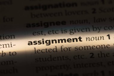 atama Word'de bir sözlük. atama kavramı.