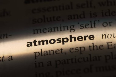 atmosfer Word'de bir sözlük. atmosfer kavramı.