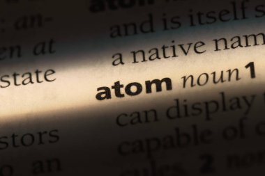 Atom Word'de bir sözlük. Atom kavramı.